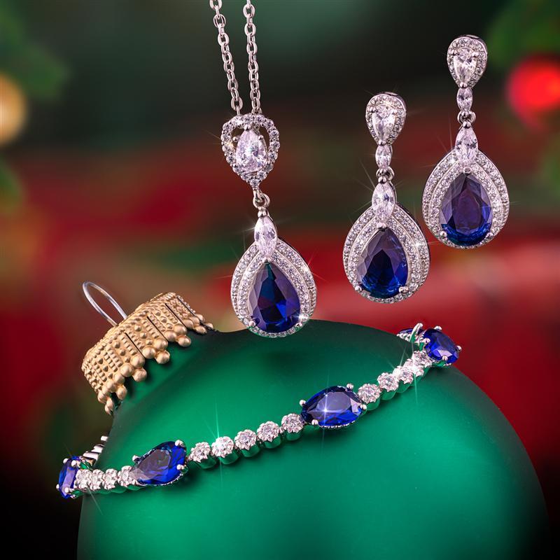 Blue Pear Drop Set